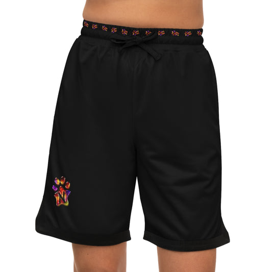 Paw-N-Star Basketball Rib Shorts Black