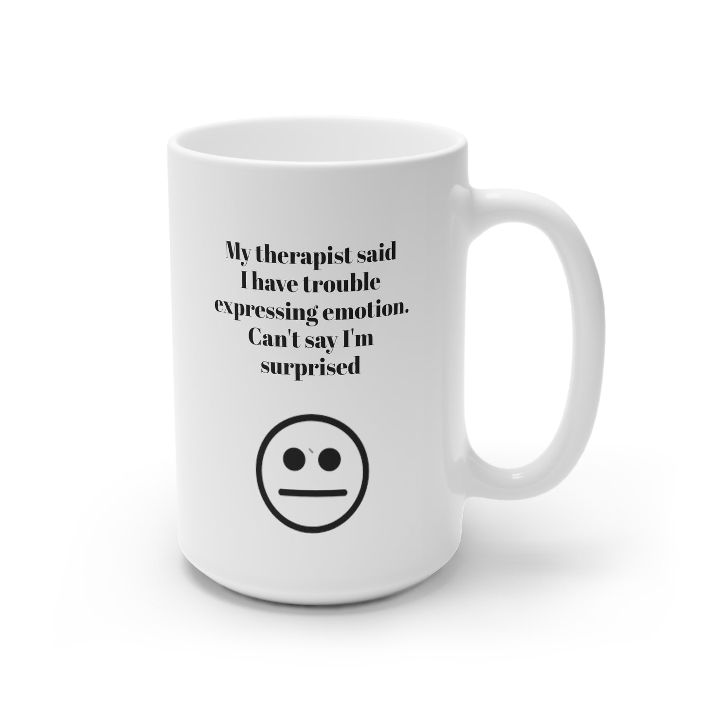 MugShop "Void of Emotion" White Ceramic Mug, 15oz