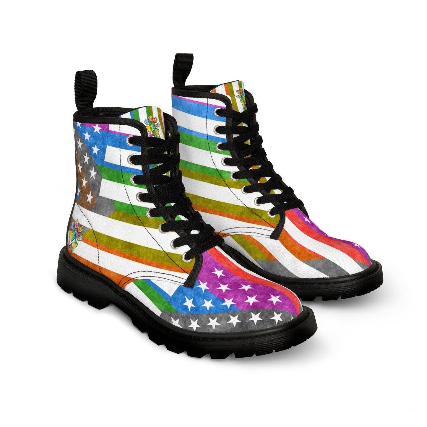 Paw-N-Star US Pride Women's Canvas Boots