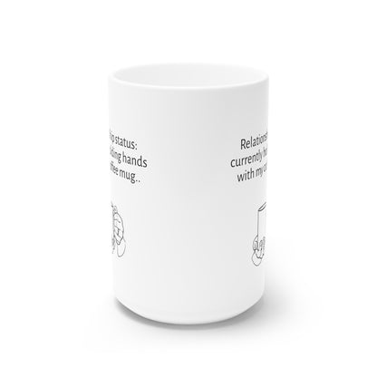 MugShop "Coffee Companion" White Ceramic Mug, 15oz