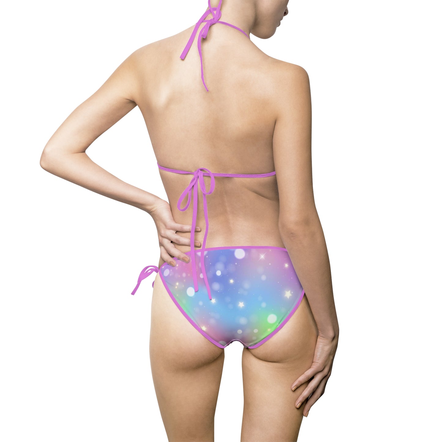 Paw-N-Star Women's Bikini Swimsuit Unicorn Rainbow