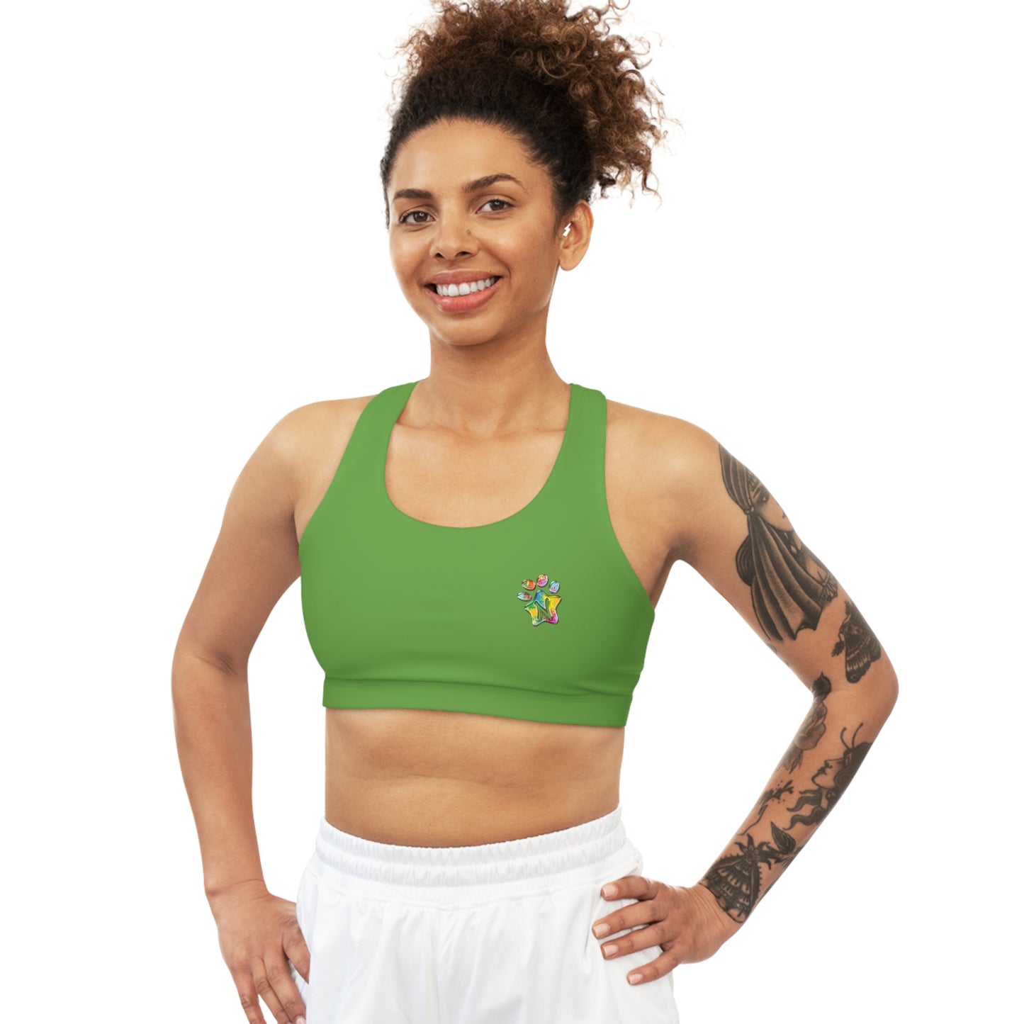 Paw-N-Star Seamless Sports Bra Green