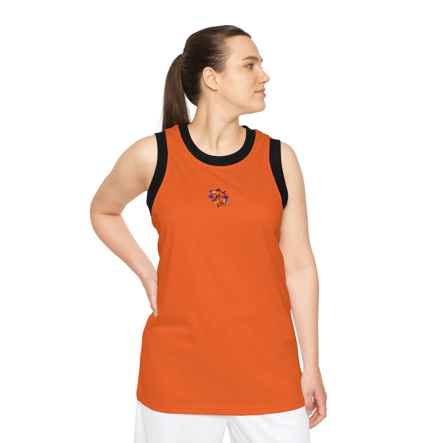 Paw-N-Star Unisex Basketball Jersey Orange