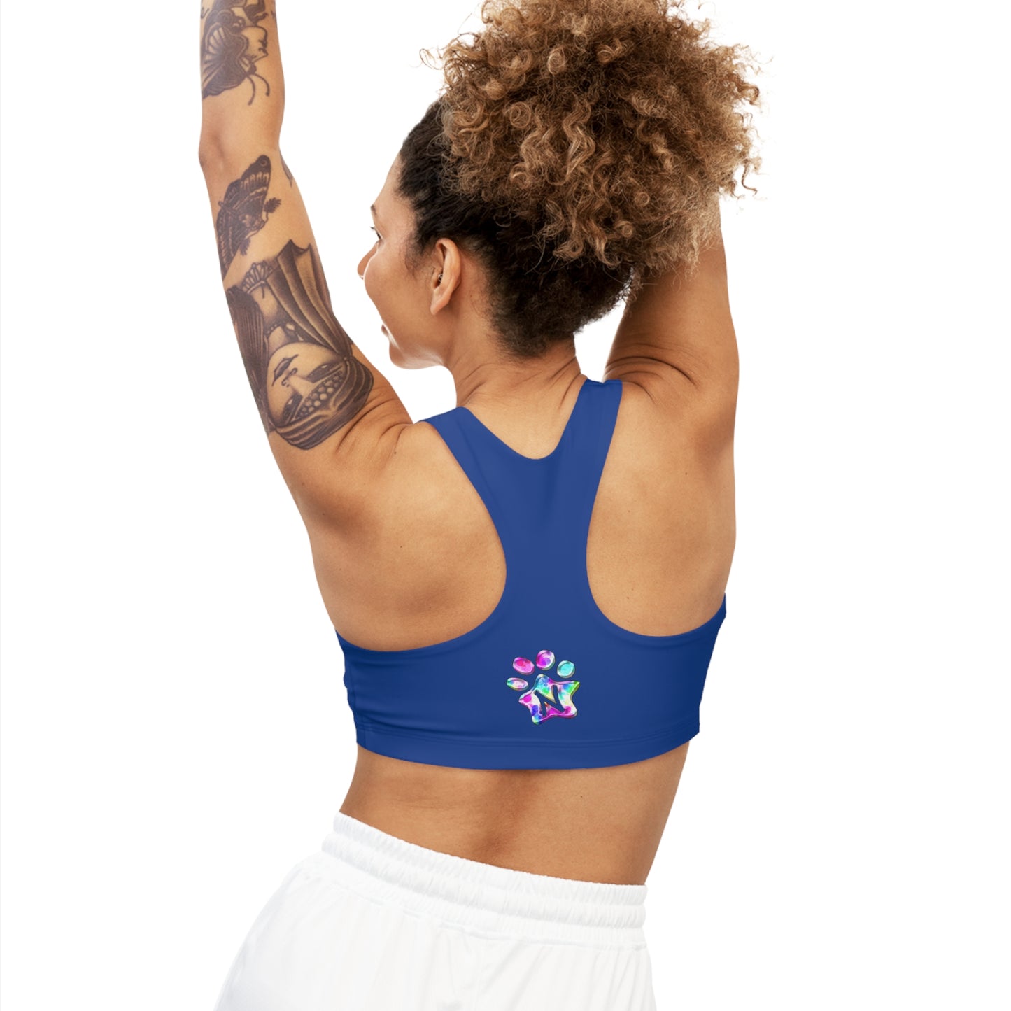 Paw-N-Star Seamless Sports Bra Blue