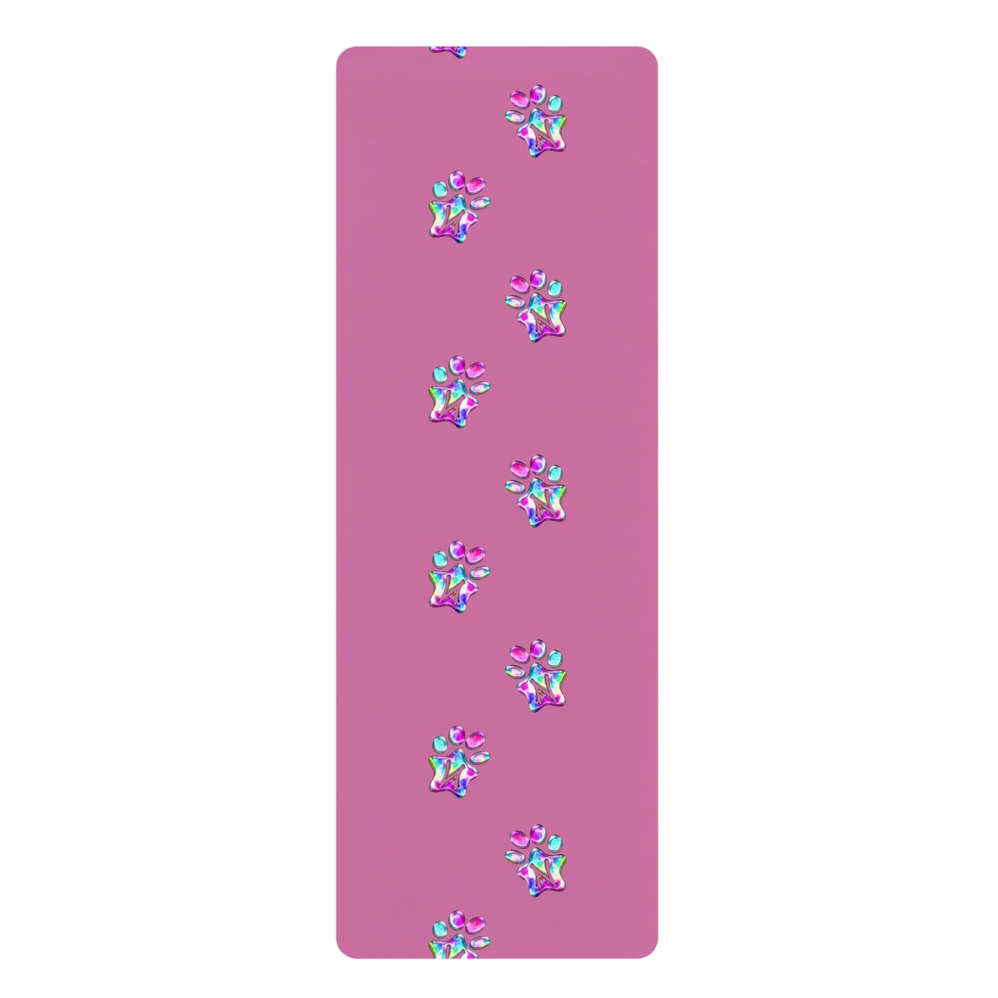 Paw-N-Star Rubber Yoga Mat Light Pink