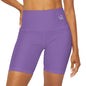 Paw-N-Star High Waisted Light Purple Yoga Shorts