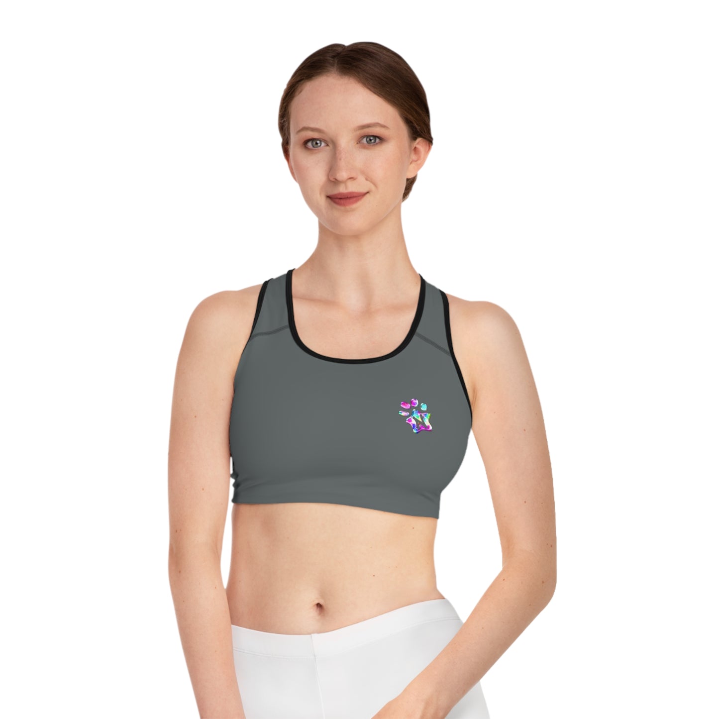 Paw-N-Star Sports Bra Grey