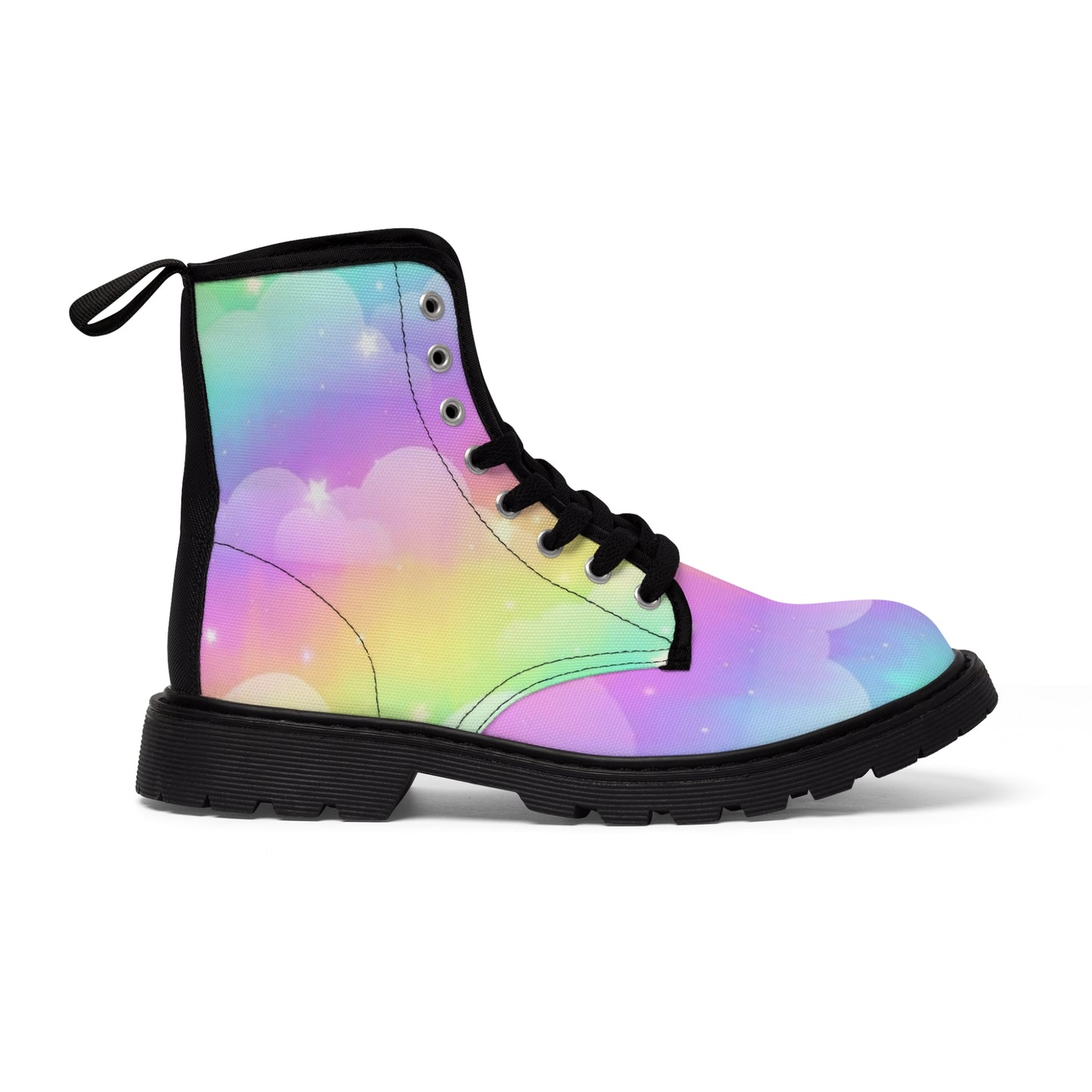 Paw-N-Star Rainbow Bright Women's Canvas Boots