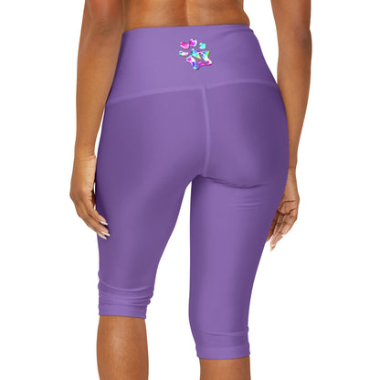 Paw-N-Star Yoga Capri Leggings Light Purple