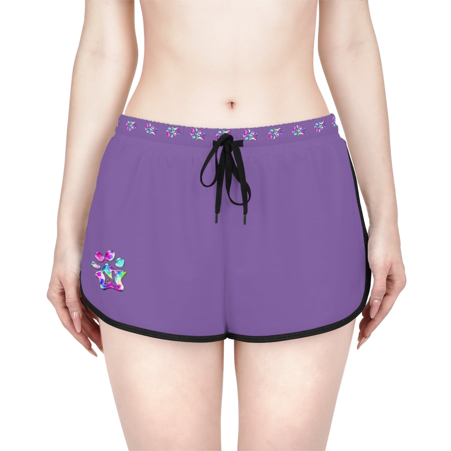 Paw-N-Star Women's Relaxed Shorts Light Purple
