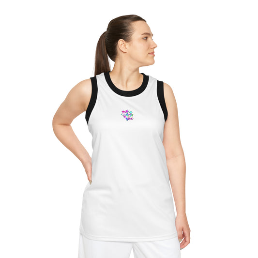 Paw-N-Star Unisex Basketball Jersey White