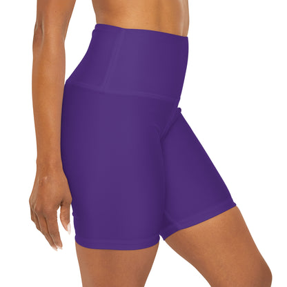 Paw-N-Star High Waisted Purple Yoga Shorts