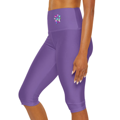 Paw-N-Star Yoga Capri Leggings Light Purple