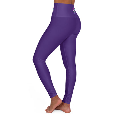 Paw-N-Star High Waisted Purple Yoga Leggings