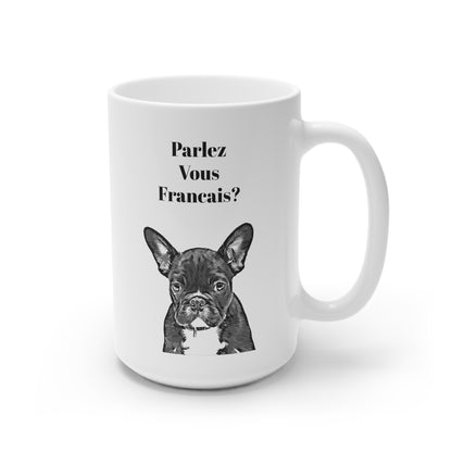 MugShop "Parlez Vous..." White Ceramic Mug, 15oz