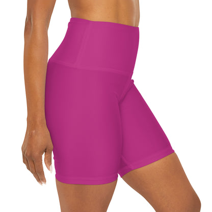 Paw-N-Star High Waisted Pink Yoga Shorts