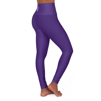 Paw-N-Star High Waisted Purple Yoga Leggings