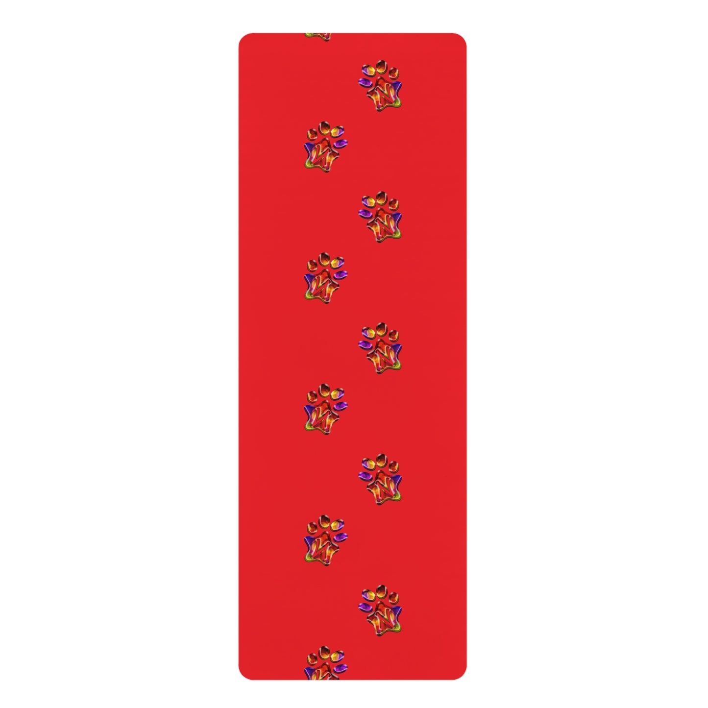 Paw-N-Star Rubber Yoga Mat Red