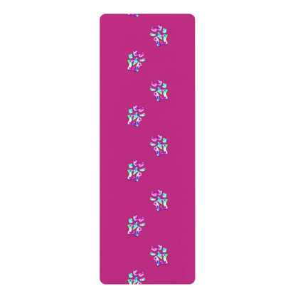 Paw-N-Star Rubber Yoga Mat Pink