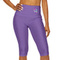 Paw-N-Star Yoga Capri Leggings Light Purple