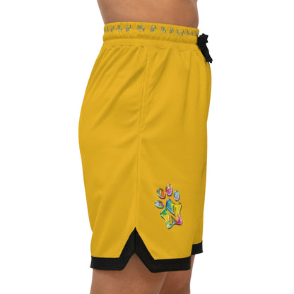 Paw-N-Star Basketball Rib Shorts Yellow