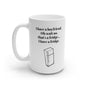 MugShop "Fridge Love" White Ceramic Mug, 15oz