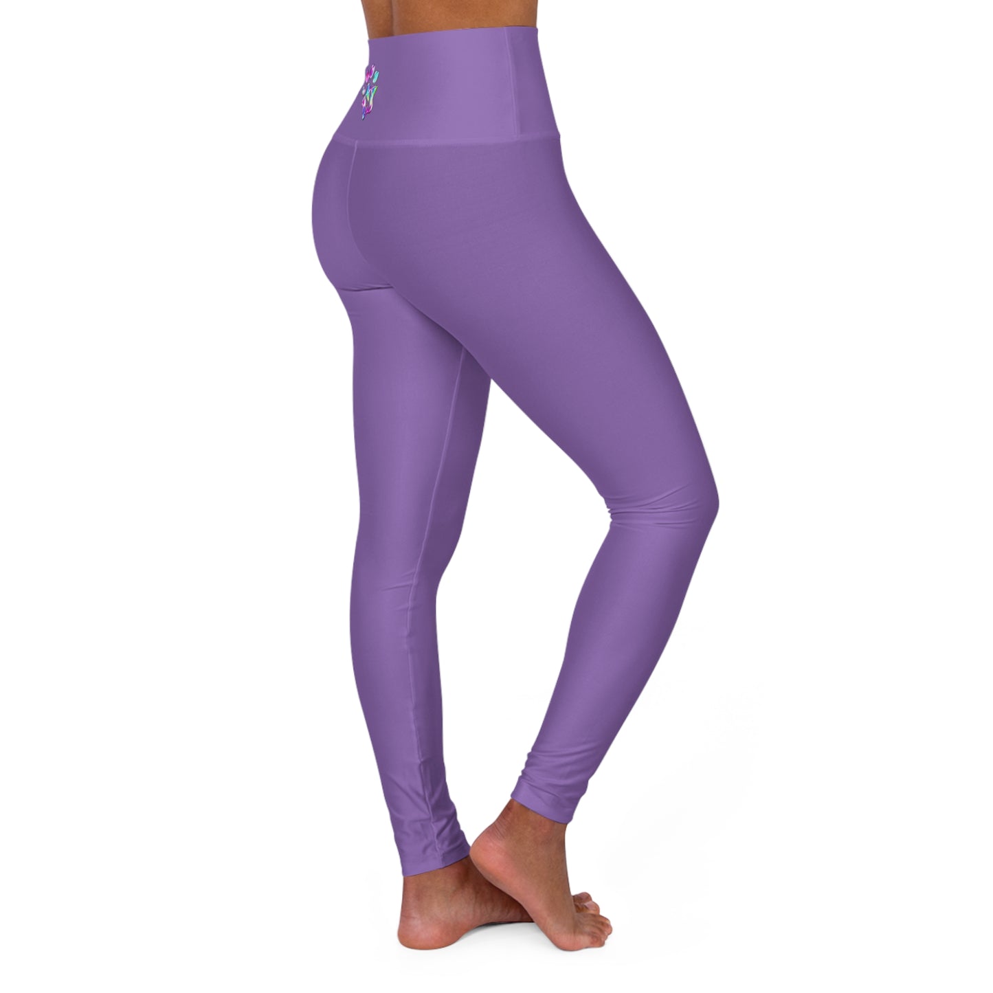 Paw-N-Star High Waisted Light Purple Yoga Leggings