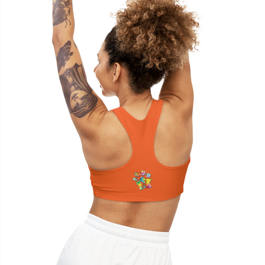 Paw-N-Star Seamless Sports Bra Orange