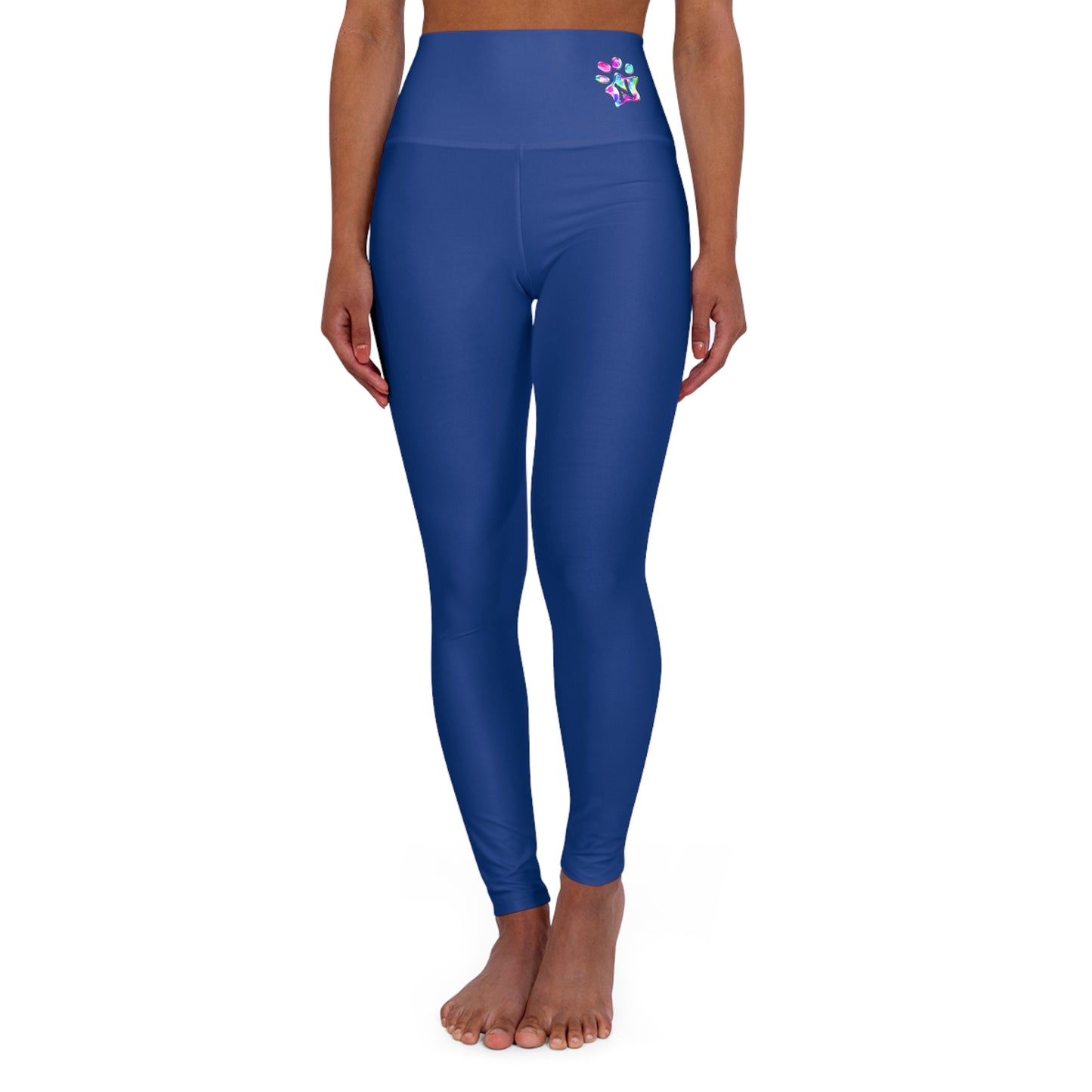 Paw-N-Star High Waisted Blue Yoga Leggings