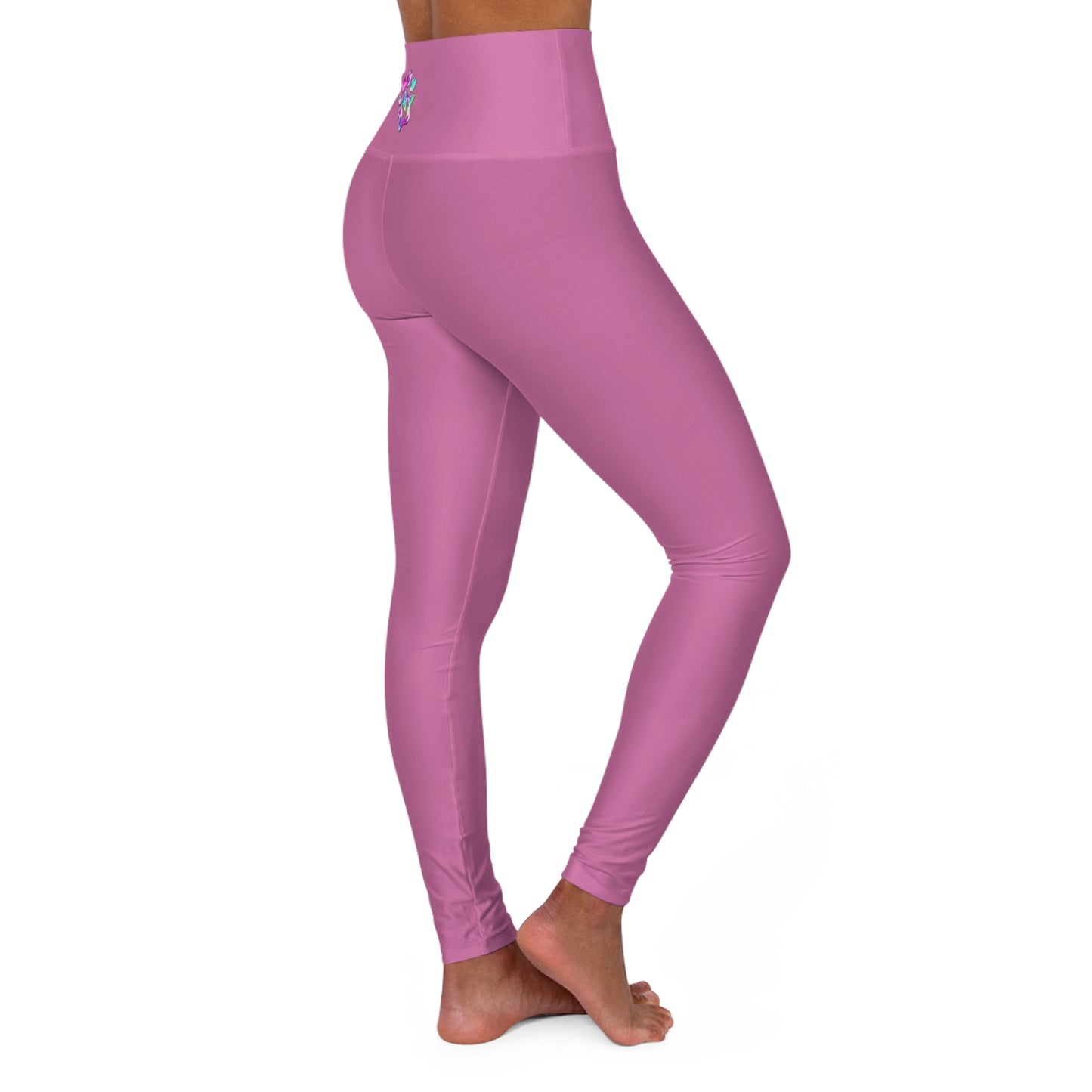 Paw-N-Star High Waisted Light Pink Yoga Leggings