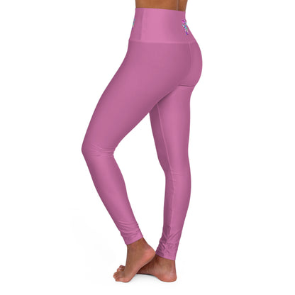 Paw-N-Star High Waisted Light Pink Yoga Leggings