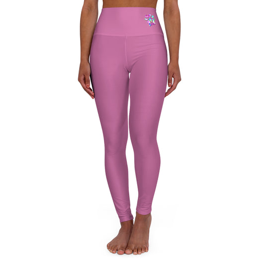 Paw-N-Star High Waisted Light Pink Yoga Leggings