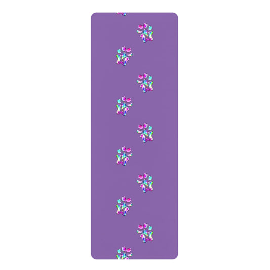 Paw-N-Star Rubber Yoga Mat Light Purple