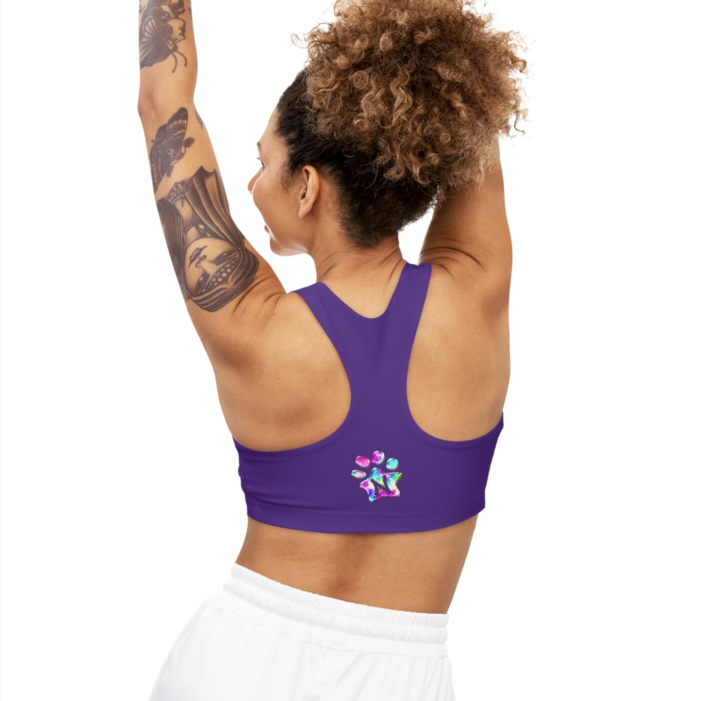 Paw-N-Star Seamless Sports Bra Purple