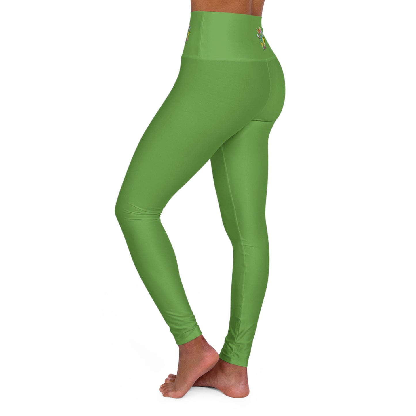 Paw-N-Star High Waisted Green Yoga Leggings