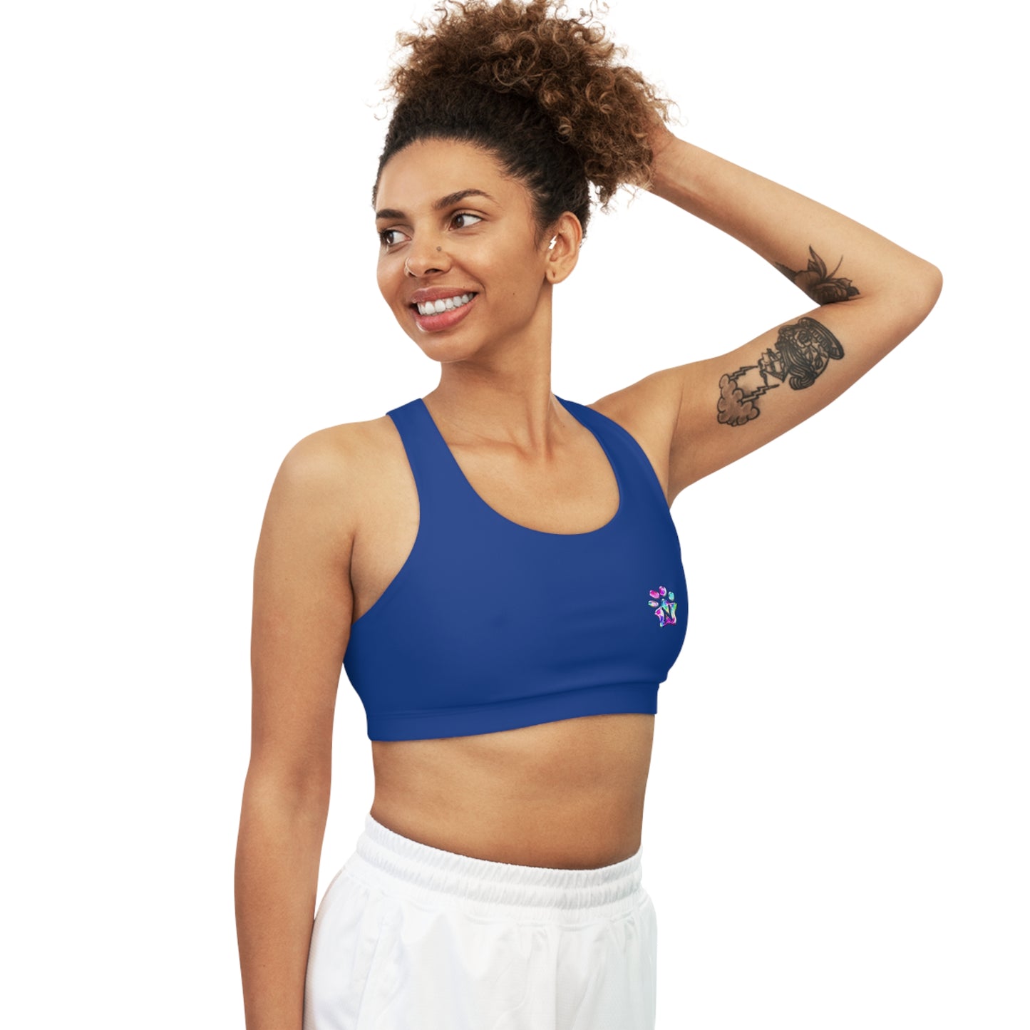 Paw-N-Star Seamless Sports Bra Blue