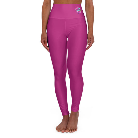 Paw-N-Star High Waisted Pink Yoga Leggings