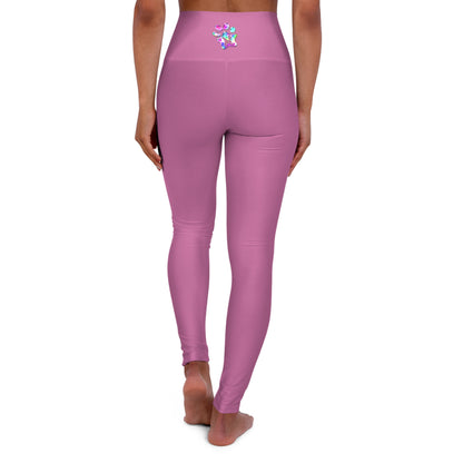 Paw-N-Star High Waisted Light Pink Yoga Leggings