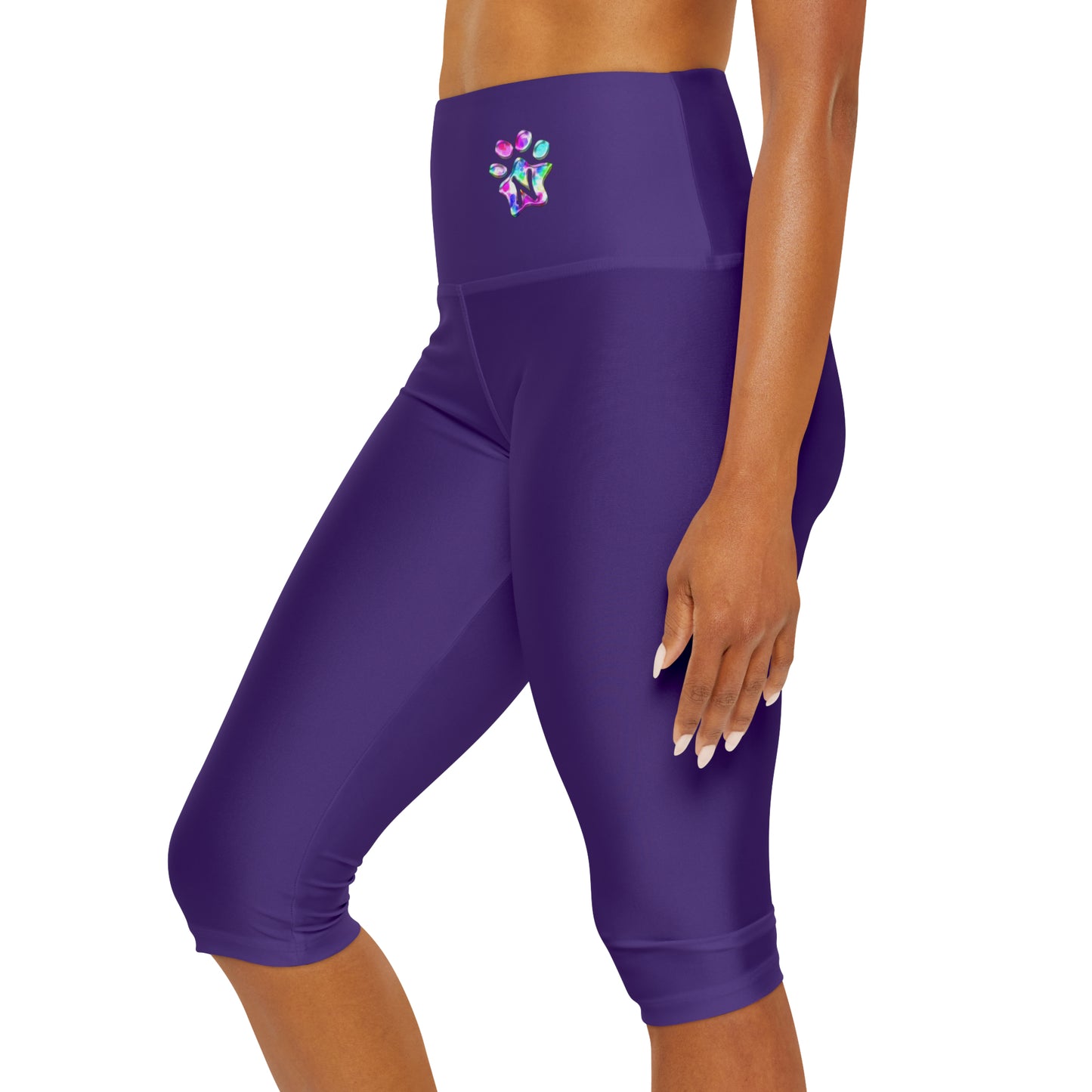 Paw-N-Star Yoga Capri Leggings Purple