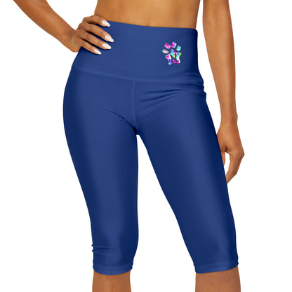 Paw-N-Star Yoga Capri Leggings Blue