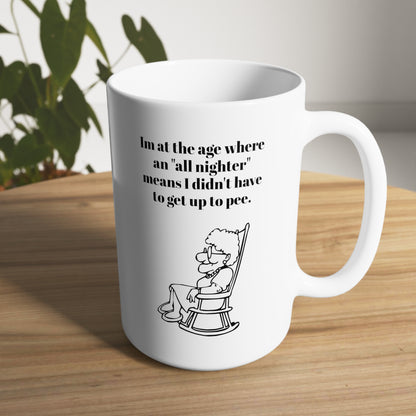 MugShop "Grandma All Nighter" White Ceramic Mug, 15oz