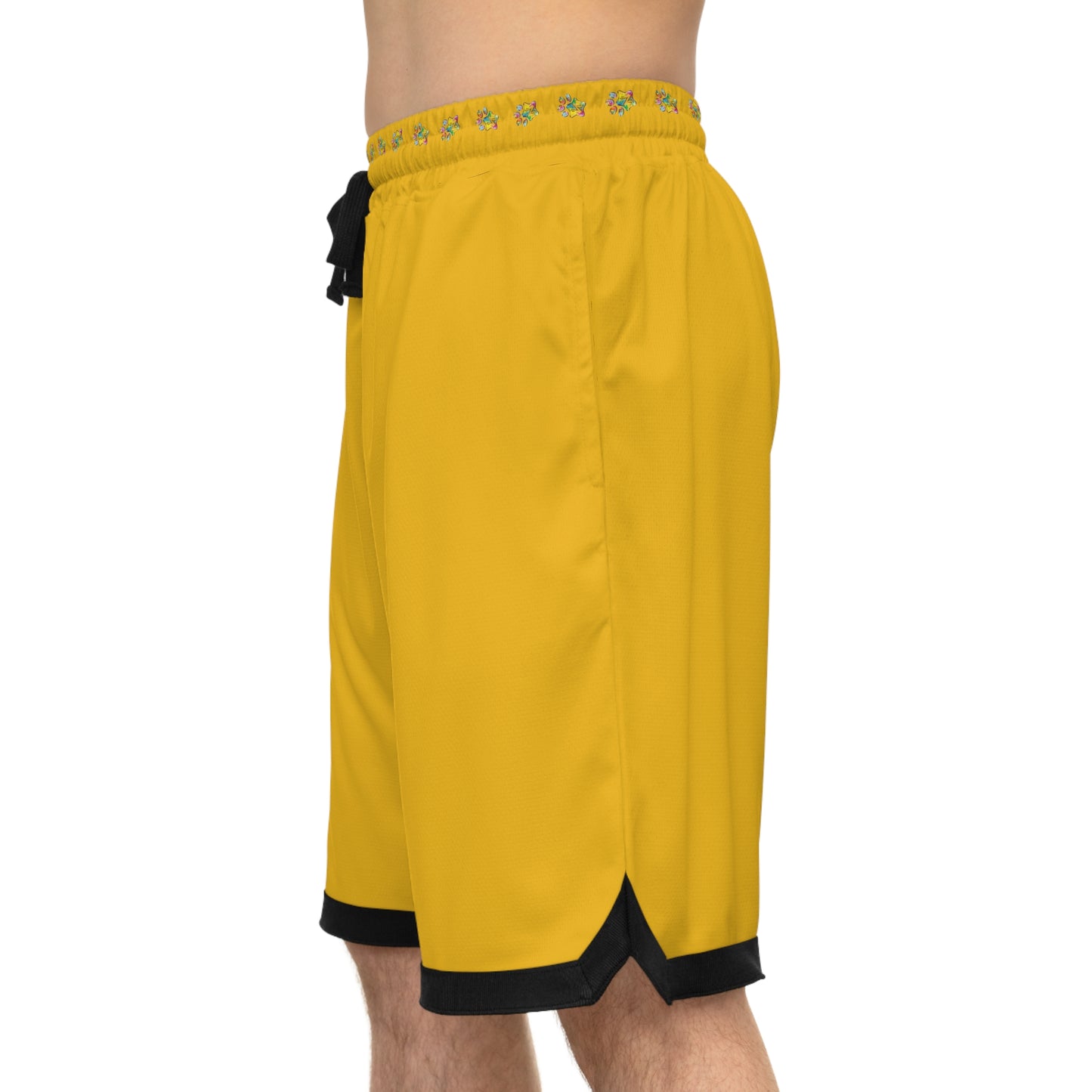 Paw-N-Star Basketball Rib Shorts Yellow