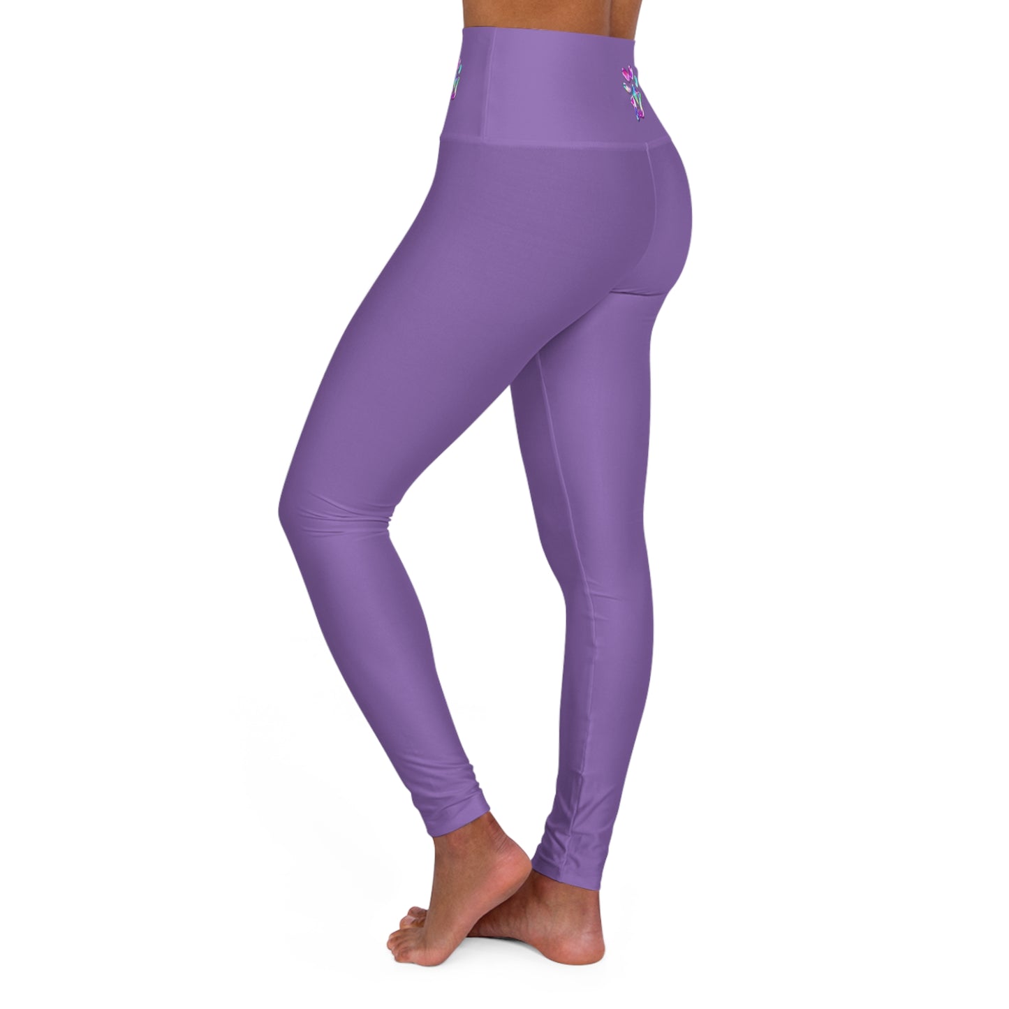 Paw-N-Star High Waisted Light Purple Yoga Leggings