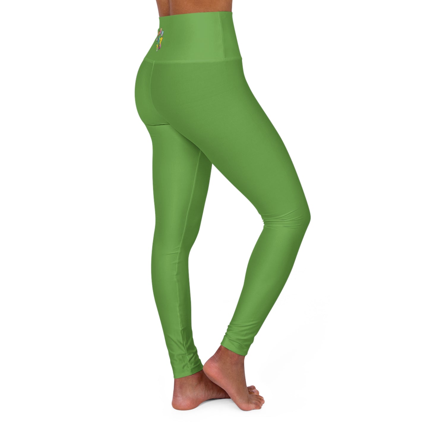 Paw-N-Star High Waisted Green Yoga Leggings