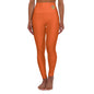 Paw-N-Star High Waisted Orange Yoga Leggings