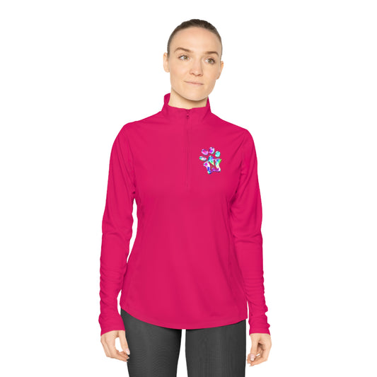 Paw-N-Star Ladies Quarter-Zip Pullover