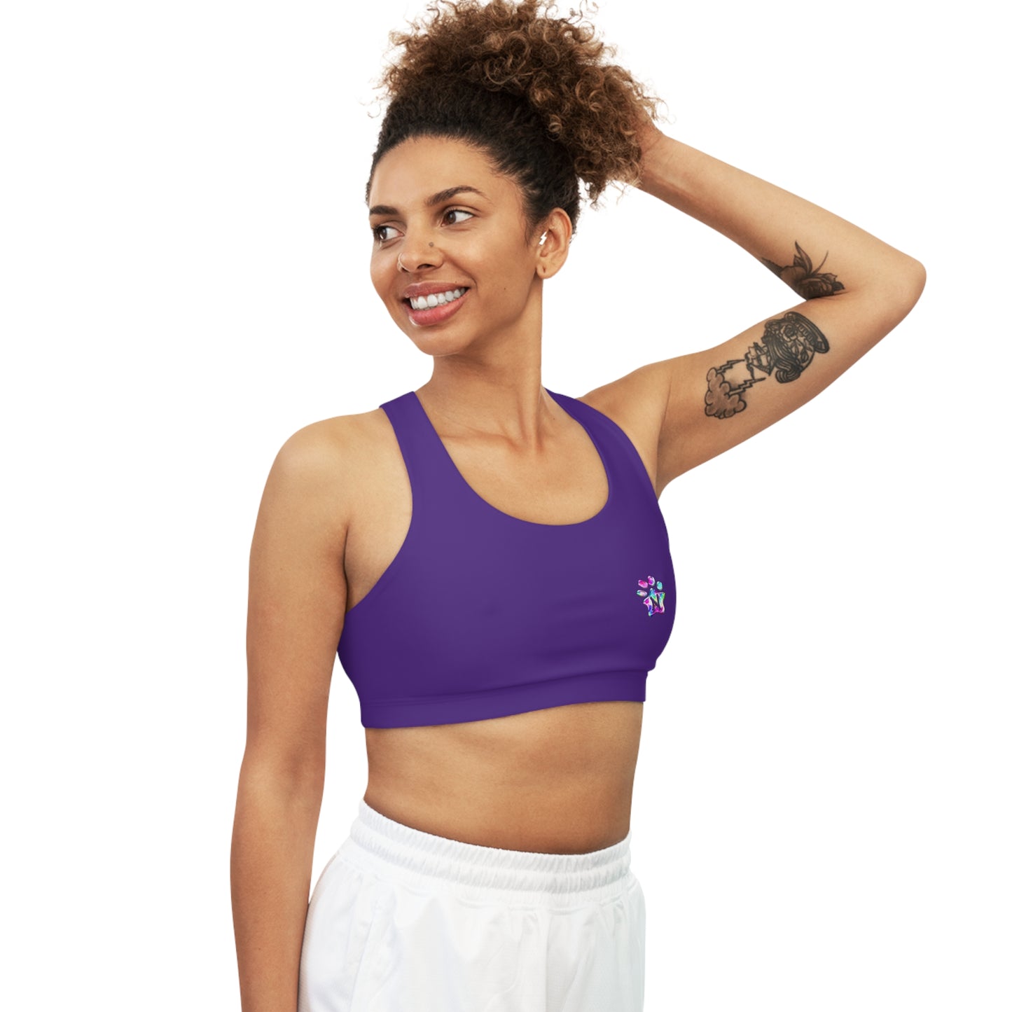 Paw-N-Star Seamless Sports Bra Purple