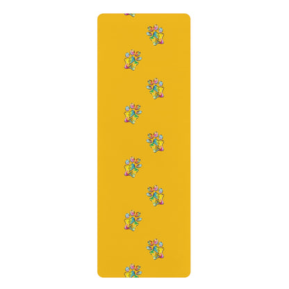 Paw-N-Star Rubber Yoga Mat Yellow