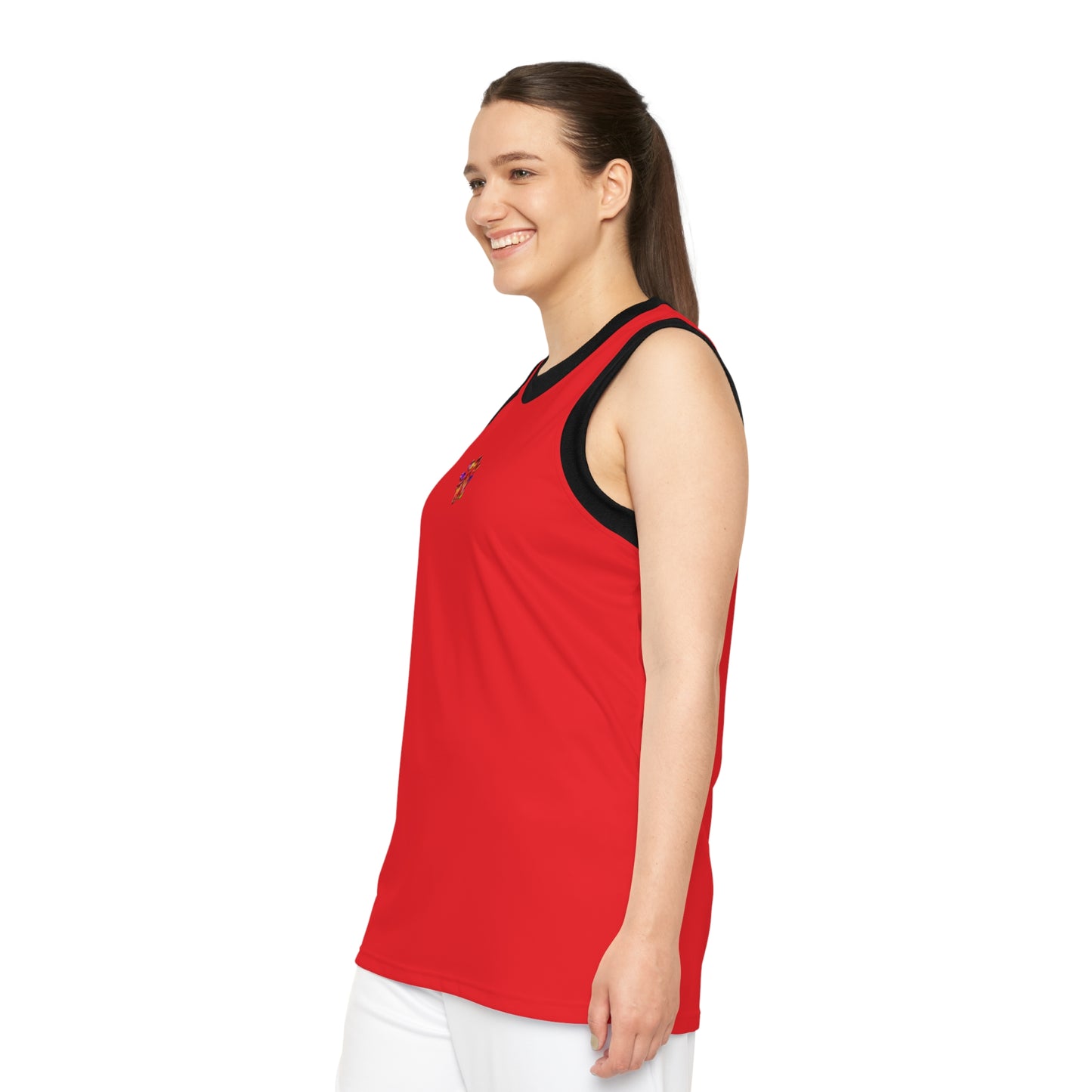 Paw-N-Star Unisex Basketball Jersey Red