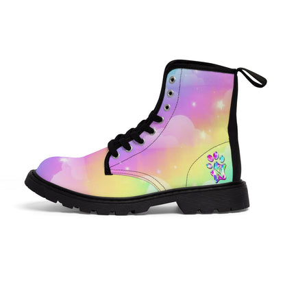 Paw-N-Star Rainbow Bright Women's Canvas Boots